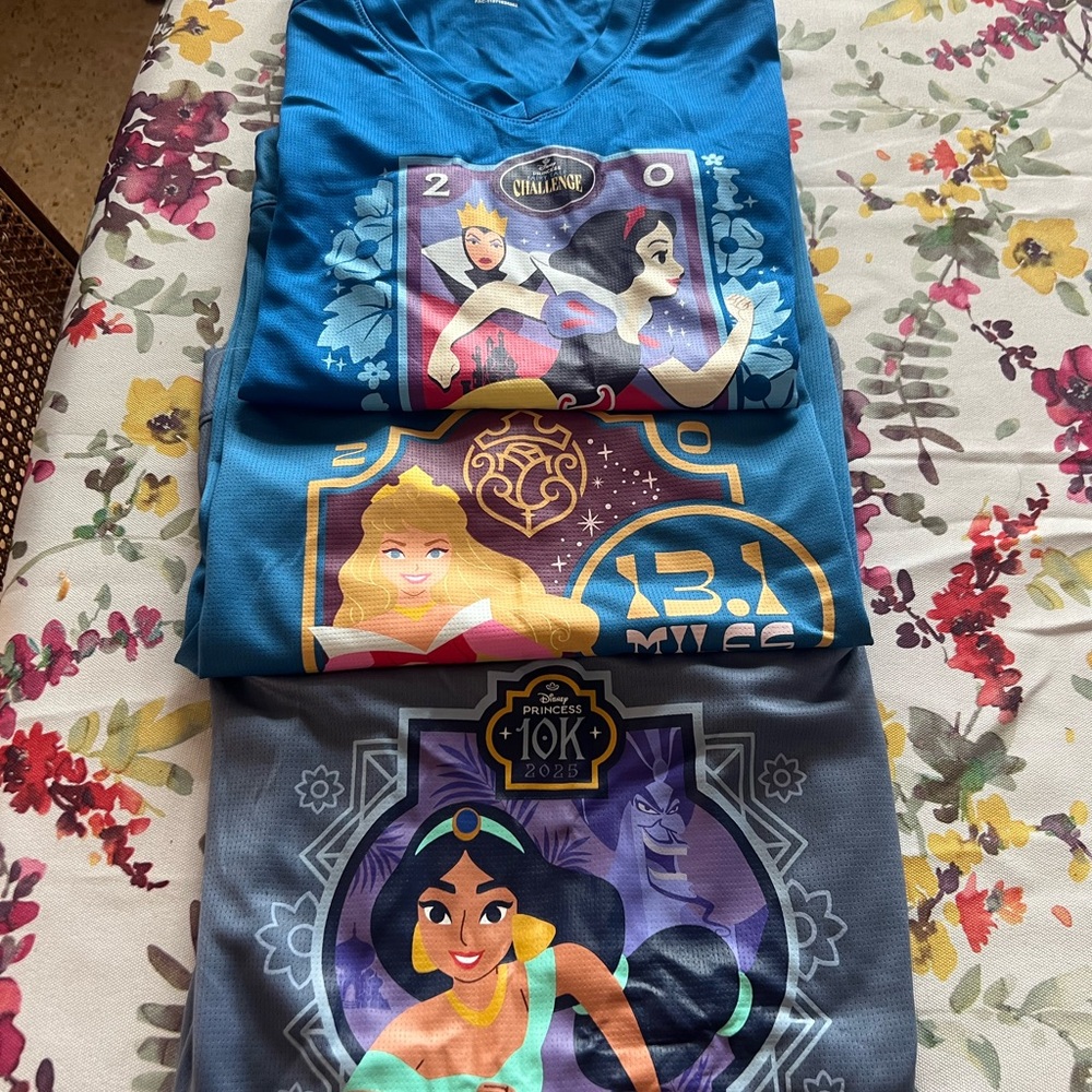 Run Disney Princess Marathon 2025 Challenge Short Sleeve V neck Tees
